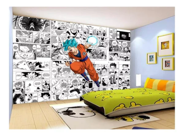 Papel De Parede Dragon Ball Goku Página Manga 7,5m² Dbz649