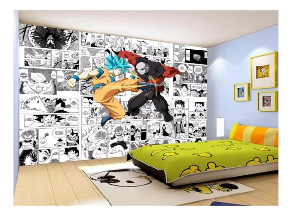 Papel De Parede Dragon Ball Goku Página Manga 7,5m² Dbz652