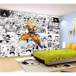 Papel De Parede Dragon Ball Goku Página Manga 7,5m² Dbz653