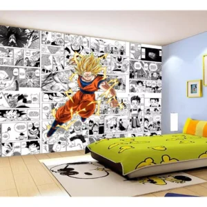 Papel De Parede Dragon Ball Goku Página Manga 7,5m² Dbz654