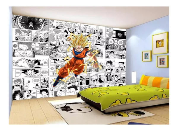 Papel De Parede Dragon Ball Goku Página Manga 7,5m² Dbz654