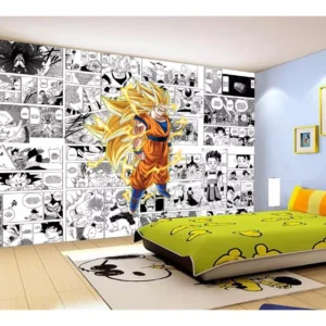 Papel De Parede Dragon Ball Goku Página Manga 7,5m² Dbz655