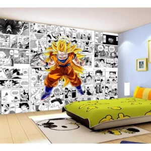 Papel De Parede Dragon Ball Goku Página Manga 7,5m² Dbz657