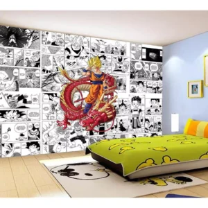 Papel De Parede Dragon Ball Goku Página Manga 7,5m² Dbz658