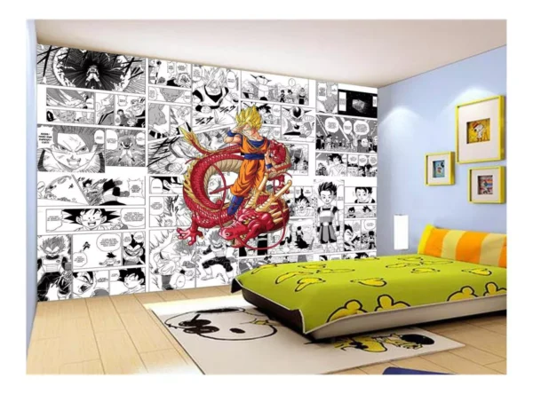 Papel De Parede Dragon Ball Goku Página Manga 7,5m² Dbz658