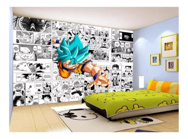 Papel De Parede Dragon Ball Goku Página Manga 7,5m² Dbz659