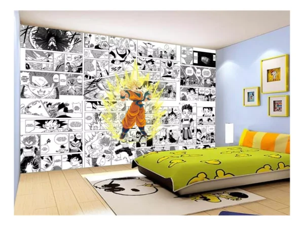 Papel De Parede Dragon Ball Goku Página Manga 7,5m² Dbz660