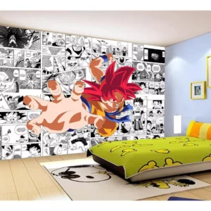 Papel De Parede Dragon Ball Goku Página Manga 7,5m² Dbz661