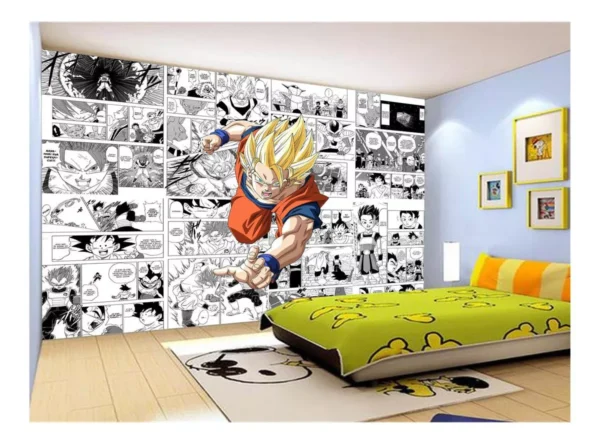 Papel De Parede Dragon Ball Goku Página Manga 7,5m² Dbz662