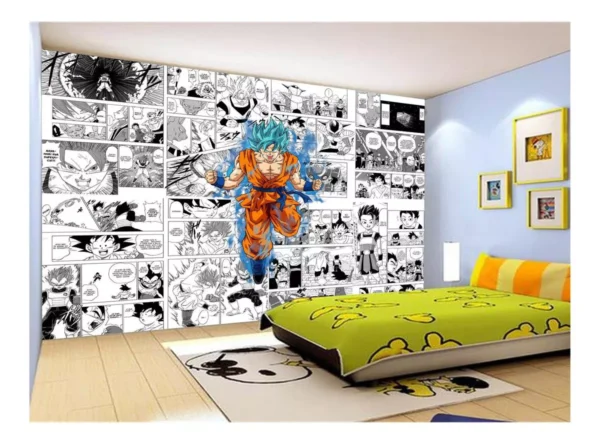 Papel De Parede Dragon Ball Goku Página Manga 7,5m² Dbz664