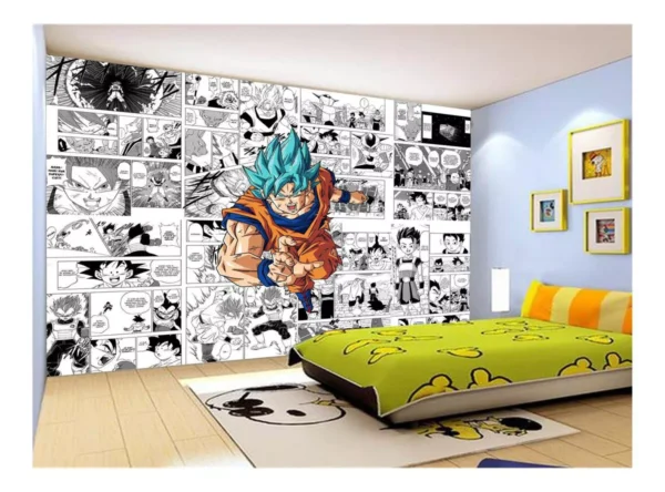 Papel De Parede Dragon Ball Goku Página Manga 7,5m² Dbz665