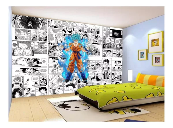 Papel De Parede Dragon Ball Goku Página Manga 7,5m² Dbz666