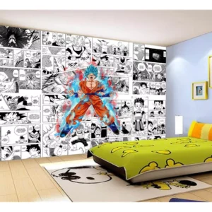 Papel De Parede Dragon Ball Goku Página Manga 7,5m² Dbz667