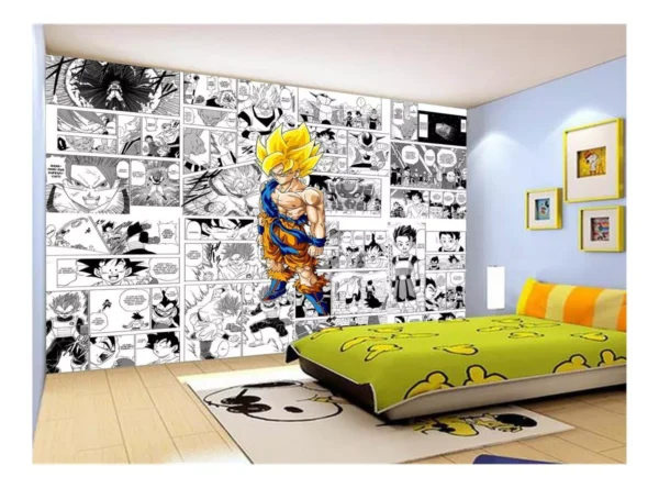 Papel De Parede Dragon Ball Goku Página Manga 7,5m² Dbz668