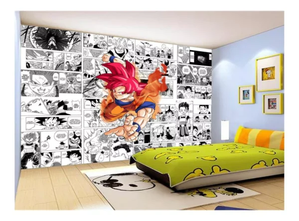 Papel De Parede Dragon Ball Goku Página Manga 7,5m² Dbz669