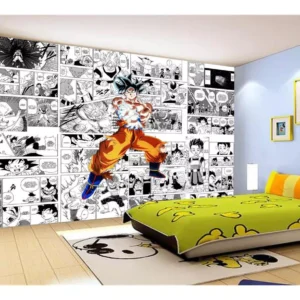 Papel De Parede Dragon Ball Goku Página Manga 7,5m² Dbz670