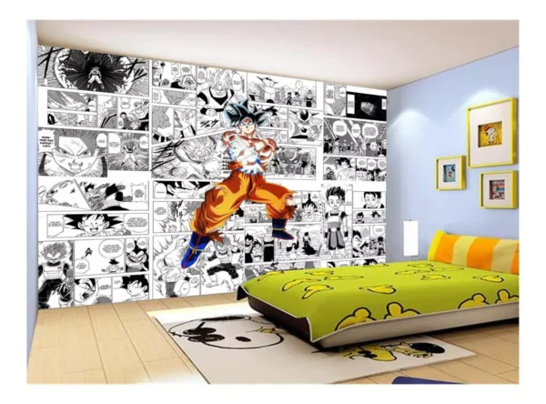 Papel De Parede Dragon Ball Goku Página Manga 7,5m² Dbz670