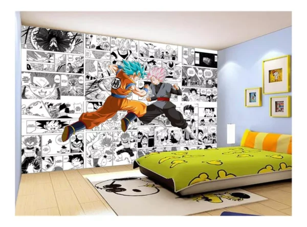 Papel De Parede Dragon Ball Goku Página Manga 7,5m² Dbz671