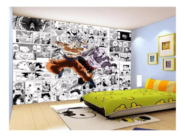 Papel De Parede Dragon Ball Goku Página Manga 7,5m² Dbz672