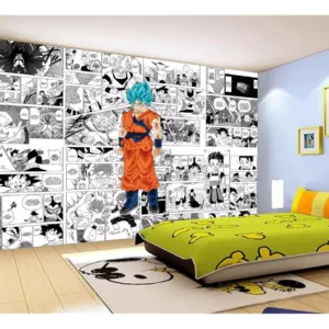 Papel De Parede Dragon Ball Goku Página Manga 7,5m² Dbz678