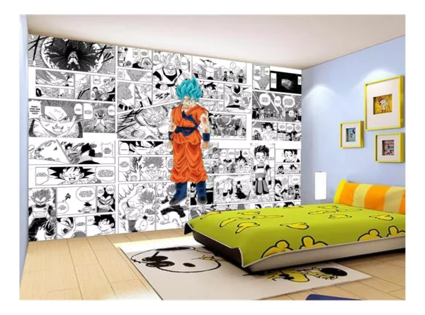 Papel De Parede Dragon Ball Goku Página Manga 7,5m² Dbz678