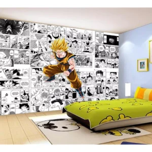 Papel De Parede Dragon Ball Goku Página Manga 7,5m² Dbz682