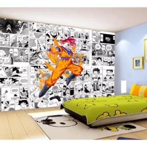 Papel De Parede Dragon Ball Goku Página Manga 7,5m² Dbz683