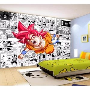 Papel De Parede Dragon Ball Goku Página Manga 7,5m² Dbz685