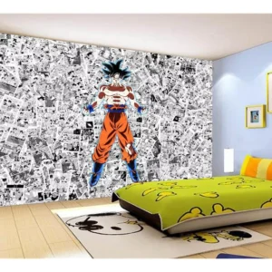 Papel De Parede Dragon Ball Goku Super Sayajin 7,5m² Dbz567