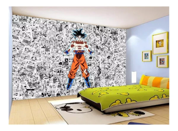 Papel De Parede Dragon Ball Goku Super Sayajin 7,5m² Dbz567