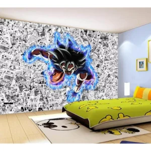 Papel De Parede Dragon Ball Goku Super Sayajin 7,5m² Dbz570