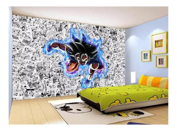 Papel De Parede Dragon Ball Goku Super Sayajin 7,5m² Dbz570