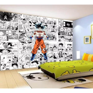 Papel De Parede Dragon Ball Goku Super Sayajin 7,5m² Dbz681