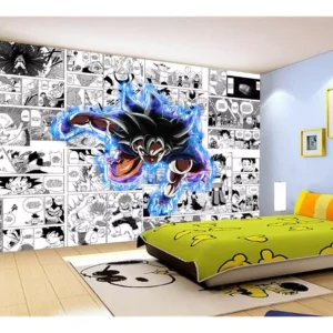 Papel De Parede Dragon Ball Goku Super Sayajin 7,5m² Dbz684