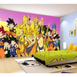 Papel De Parede Dragon Ball Goku Vegeta Anime 7,5m² Dbz02