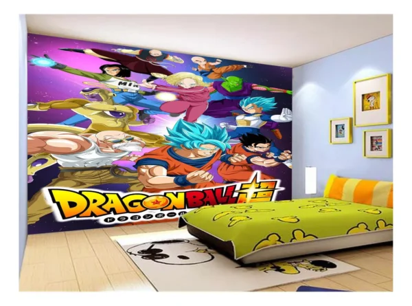 Papel De Parede Dragon Ball Goku Vegeta Anime 7,5m² Dbz03