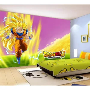 Papel De Parede Dragon Ball Goku Vegeta Anime 7,5m² Dbz05