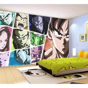 Papel De Parede Dragon Ball Goku Vegeta Anime 7,5m² Dbz06