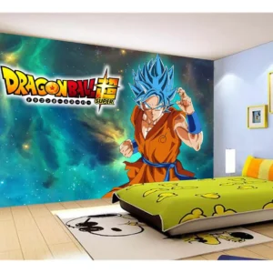 Papel De Parede Dragon Ball Goku Vegeta Anime 7,5m² Dbz07