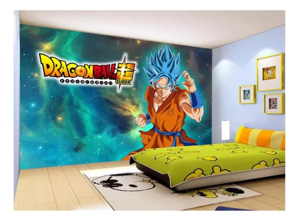 Papel De Parede Dragon Ball Goku Vegeta Anime 7,5m² Dbz07