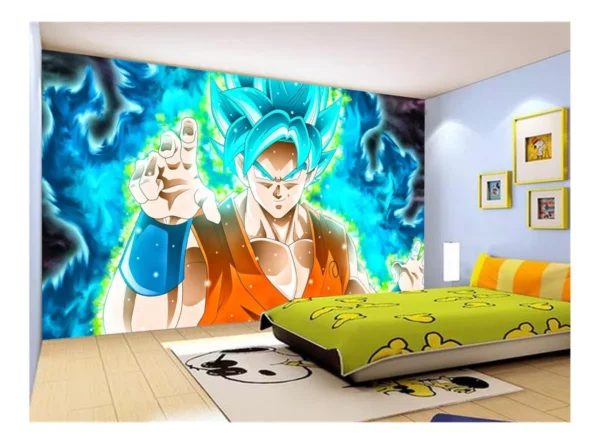 Papel De Parede Dragon Ball Goku Vegeta Anime 7,5m² Dbz08