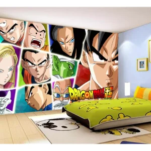 Papel De Parede Dragon Ball Goku Vegeta Anime 7,5m² Dbz10