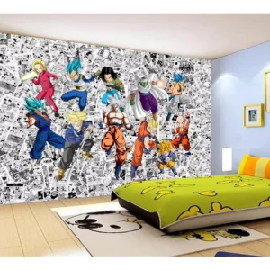 Papel De Parede Dragon Ball Goku Vegeta Anime 7,5m² Dbz102