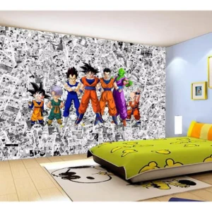 Papel De Parede Dragon Ball Goku Vegeta Anime 7,5m² Dbz103