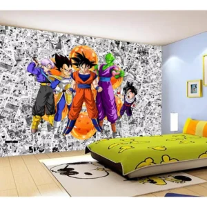 Papel De Parede Dragon Ball Goku Vegeta Anime 7,5m² Dbz106