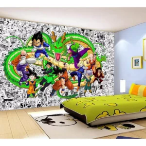 Papel De Parede Dragon Ball Goku Vegeta Anime 7,5m² Dbz107