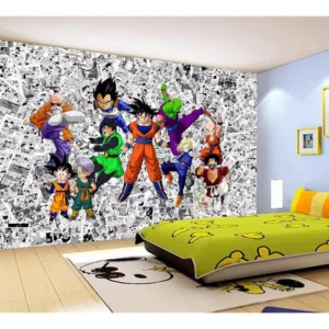 Papel De Parede Dragon Ball Goku Vegeta Anime 7,5m² Dbz109