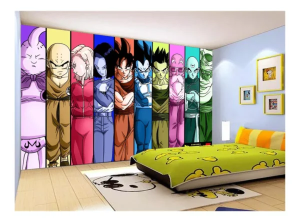 Papel De Parede Dragon Ball Goku Vegeta Anime 7,5m² Dbz11