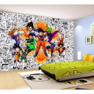 Papel De Parede Dragon Ball Goku Vegeta Anime 7,5m² Dbz110