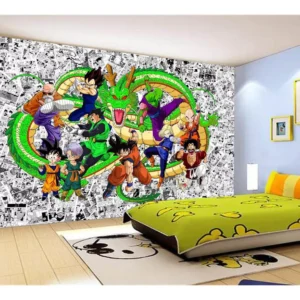 Papel De Parede Dragon Ball Goku Vegeta Anime 7,5m² Dbz111